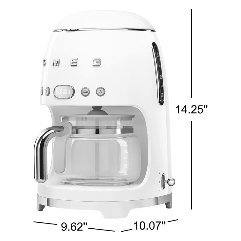 SMEG 50's Retro Style 10-Cup Drip Coffee Machine with Filter